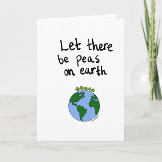 Let there be peas on earth! holiday card