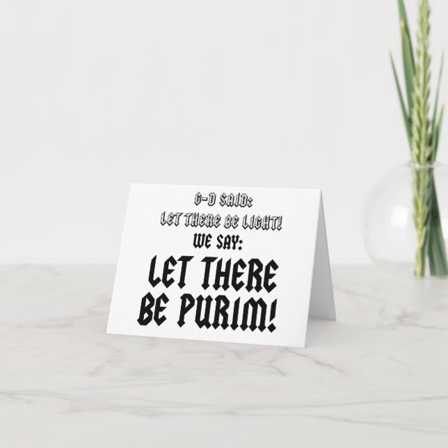 let there be purim card (Front)