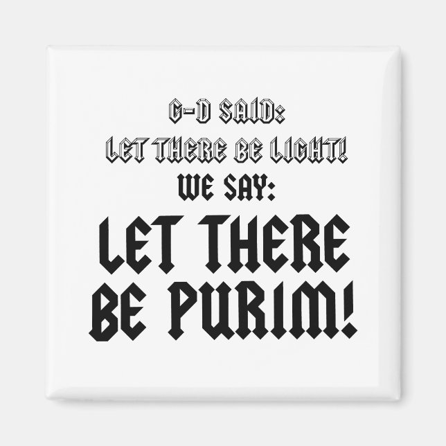 let there be purim magnet (Front)