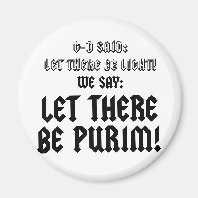 let there be purim magnet (Front)