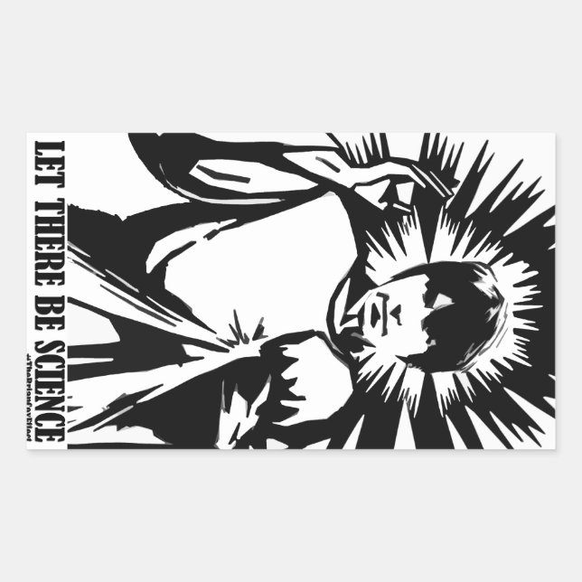 Let there be science rectangular sticker (Front)