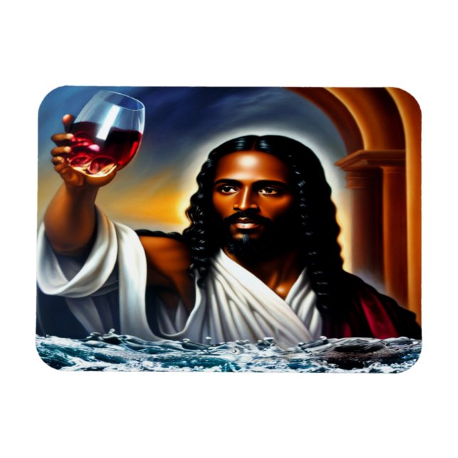 Let There Be Wine Christian Art Magnet (Horizontal)