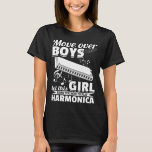 Let This Girl Show You How To Play Harmonica Music T-Shirt