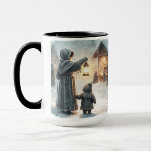 Let Us Adore Him Nativity Christmas Coffee Mug