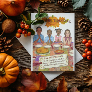 Let Us Be Thankful Inspirational Postcard