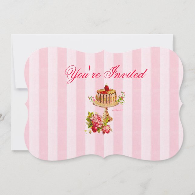 Let Us Eat Cake 5" x 7" Shaped Invitations (Front)