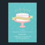 Let Us Eat Cake Birthday Invitation<br><div class="desc">Let them have their cake and eat it too with Let Us Eat Cake birthday party invitations.</div>