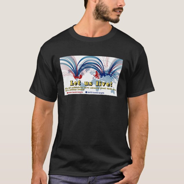 Let us live!  No to nuclear bombs T-Shirt (Front)