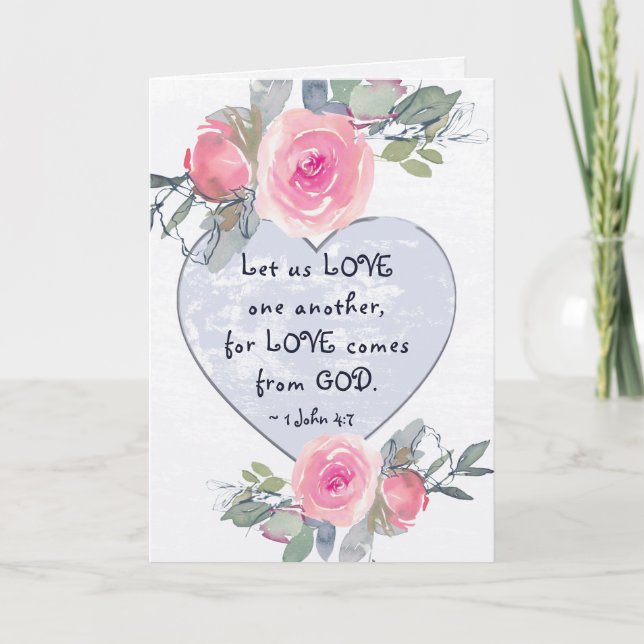 Let us LOVE One Another Bible Valentine's Day Card (Front)