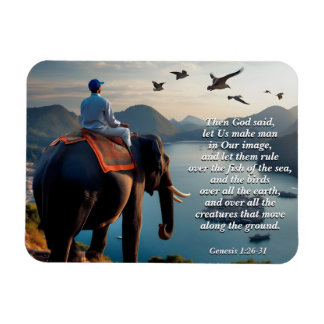 Let Us Make Man in Our image, God & Creation Verse Magnet