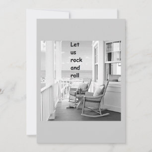 "LET US ROCK AND ROLL" INVITATION
