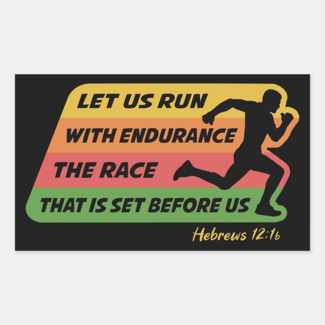 Let Us Run with Endurance The Race Set Sticker (Front)