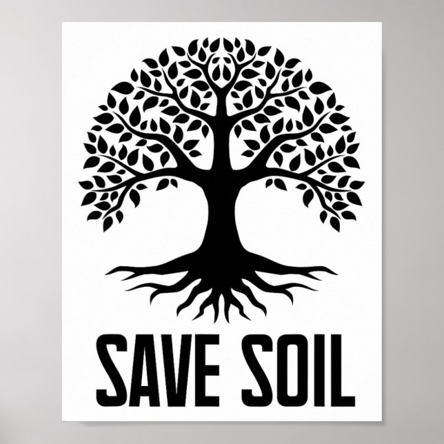 Let Us Save Soil Movement Make It Save Soil Earth  Poster (Front)