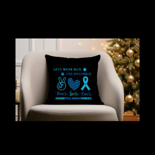 Let Us Wear Blue This November-Diabetes Awareness  Cushion