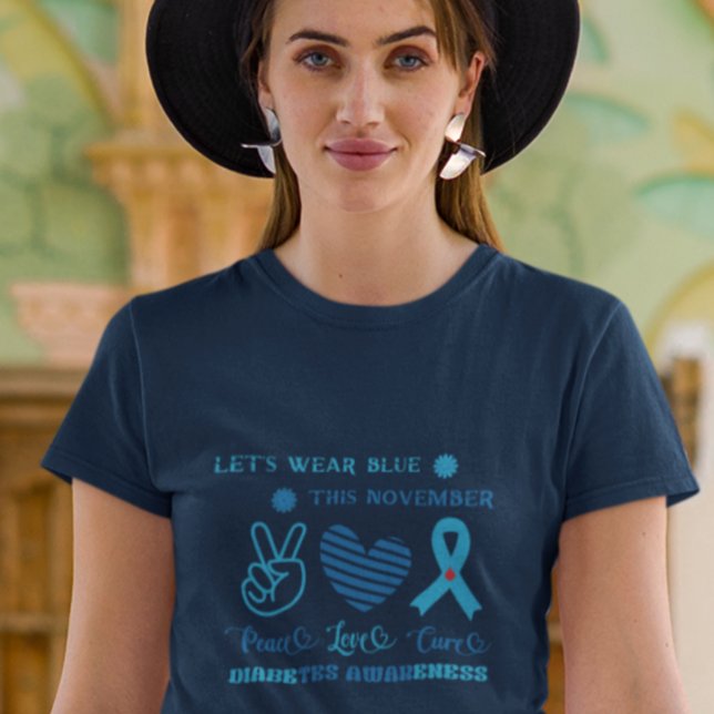 Let Us Wear Blue This November-Diabetes Awareness  T-Shirt (Creator Uploaded)