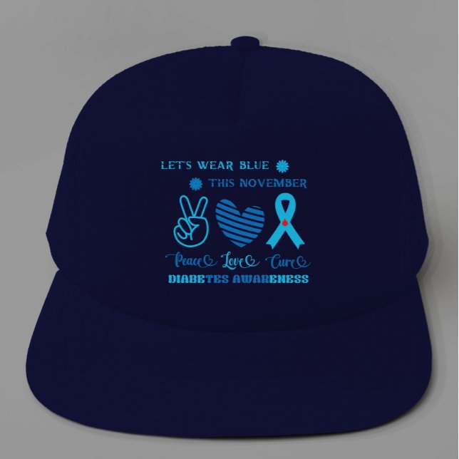 Let Us Wear Blue This November-Diabetes Awareness  Trucker Hat (Creator Uploaded)