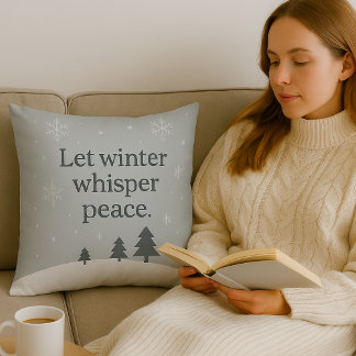 Let Winter Whisper Peace – Scandinavian Winter  Cushion