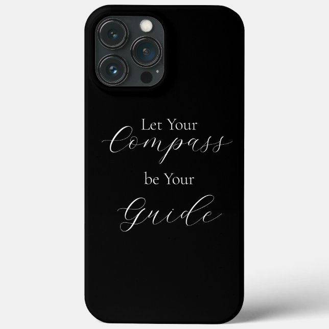 'Let Your Compass Be Your Guide' Phrase White Case-Mate iPhone Case (Back)