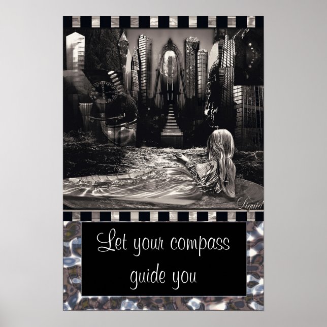 Let your compass guide you  Customisable (Poster) Poster (Front)