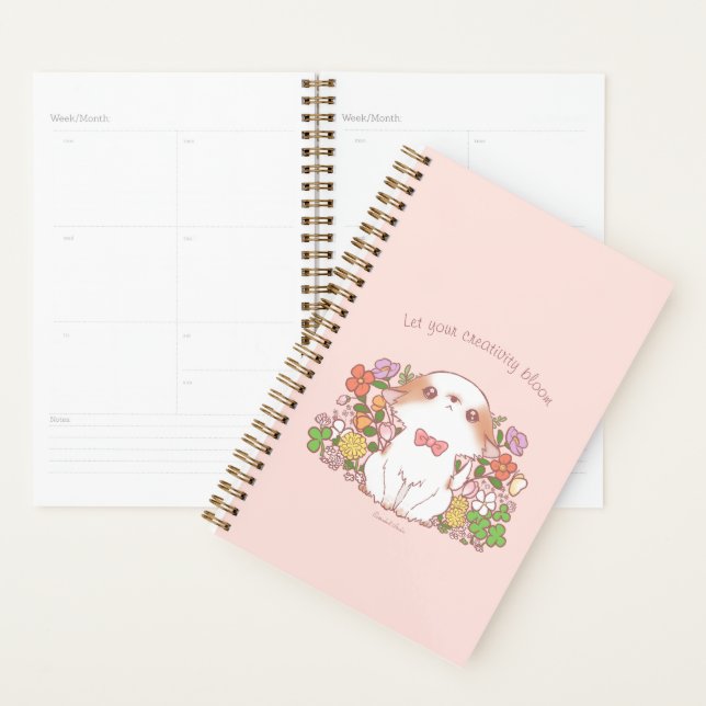 Let your creativity bloom Mochi and Flowers  Planner (Display)
