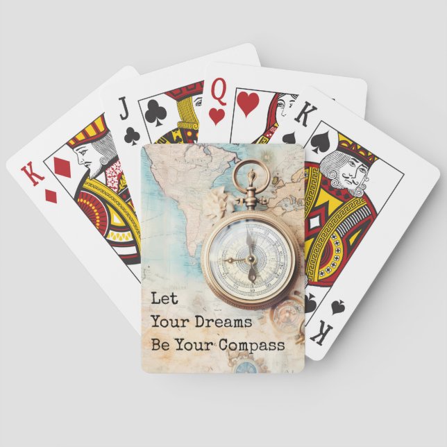 Let Your Dreams Be Your Compass Playing Cards (Back)