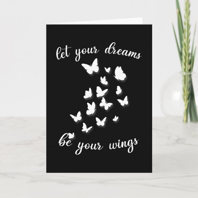 Let Your Dreams Be Your Wings Card (Front)