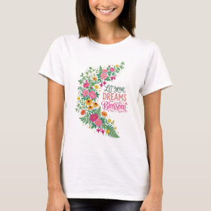 Let Your Dreams Blossom Floral Wreath T-Shirt