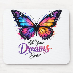 Let Your Dreams Soar – Colourful Butterfly Mouse Pad