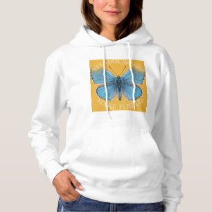Let Your Dreams Take Flight Blue Butterfly Hoodie