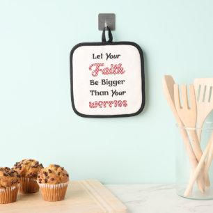 Let Your Faith - Plaid Red Pot Holder