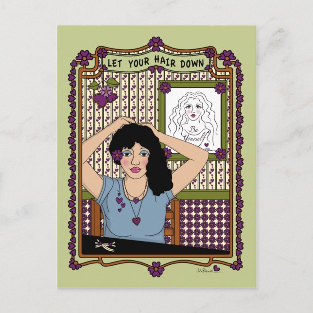 Let Your Hair Down_A_ Postcard (Front)