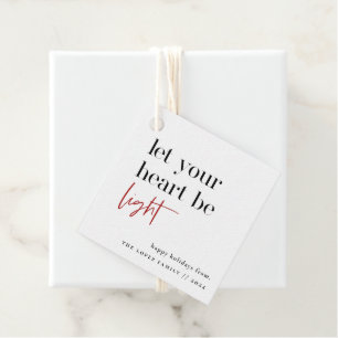 Let Your Heart Be Light Holiday Favour Tags