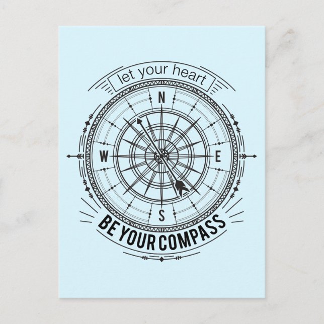 Let Your Heart Be Your Compass Postcard (Front)