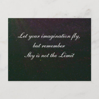 Let your imagination fly postcard