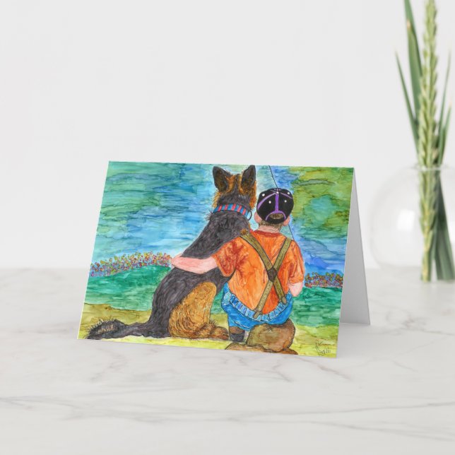 Let Your Kite Soar with a Boy & His Dog Note Card (Front)