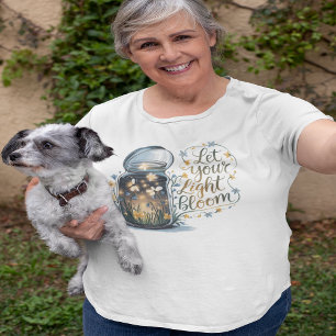 Let Your Light Bloom Plus Size T-Shirt