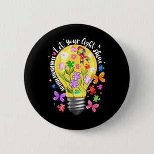 Let Your Light Shine Autism Awareness 2 6 Cm Round Badge