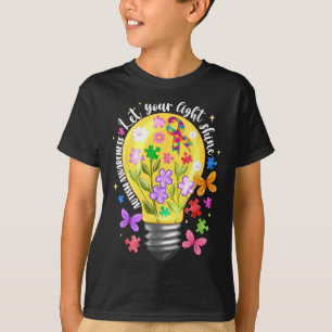 Let Your Light Shine Autism Awareness 2 T-Shirt