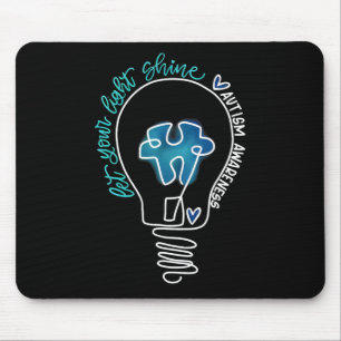 Let Your Light Shine Autism Awareness Mouse Pad