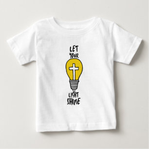 Let Your Light Shine Bible Cross Baby T-Shirt