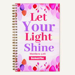 Let your light shine Boho Christian Girl Journal