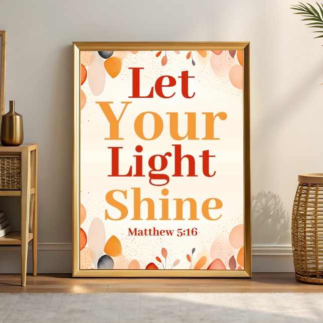 Let your light shine Boho Christian Wall Art Print (Creator Uploaded)
