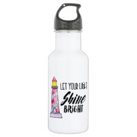 Let Your Light Shine Bright Lighthouse Typography