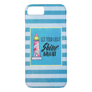Let Your Light Shine Bright Lighthouse Typography Case-Mate iPhone Case