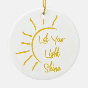 Let your light shine ceramic tree decoration