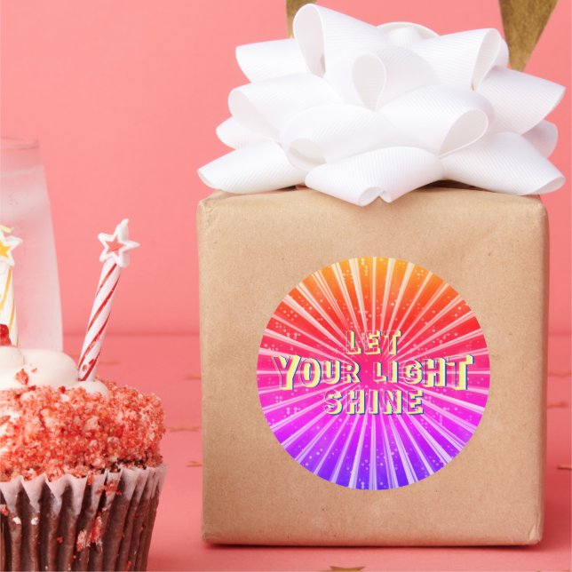 Let Your Light Shine Classic Round Sticker (Party)