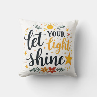 Let Your Light Shine | Colourful Faith-Based Cushion