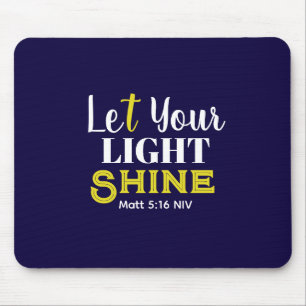 Let Your Light Shine Congratulations Graduate Blue Mouse Pad