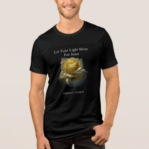 Let Your Light Shine For Jesus T-Shirt by StanVG Tri-Blend Shirt