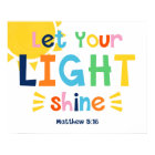 Let Your Light Shine Kids Christian Bible Verse Po